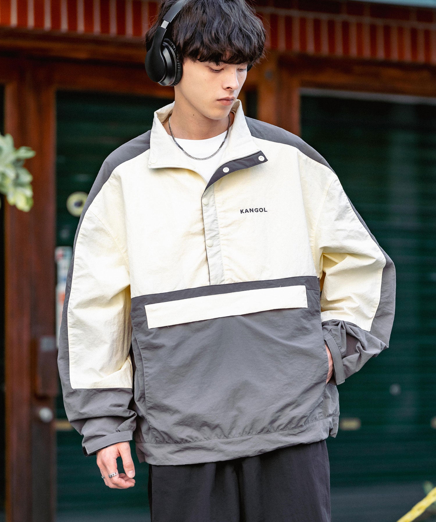 KANGOL カンゴール 別注コラボ オーバーサイズアノラックジャケット