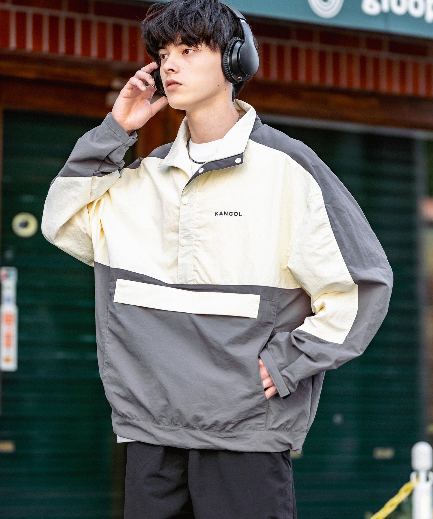 KANGOL カンゴール 別注コラボ オーバーサイズアノラックジャケット