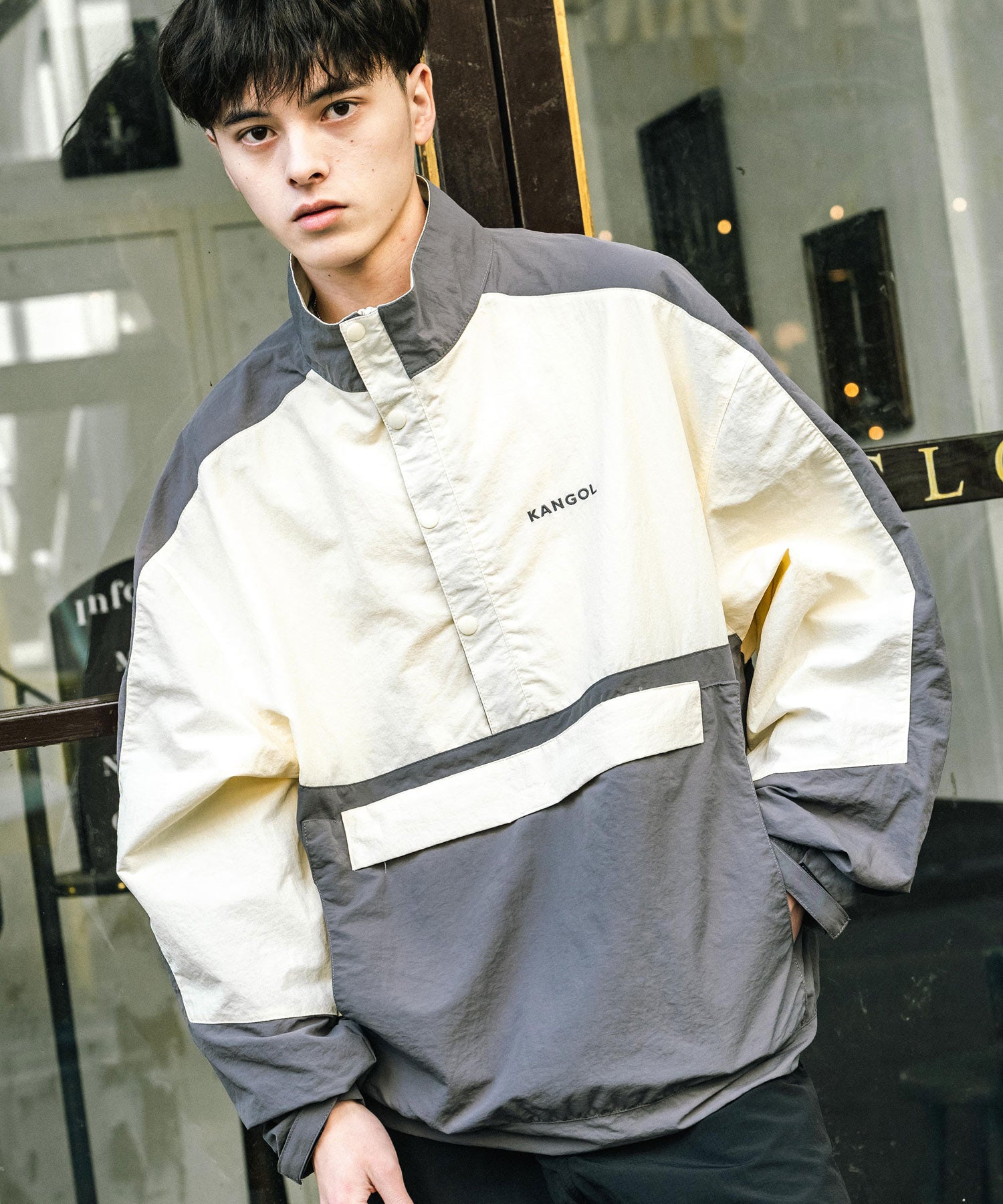 KANGOL カンゴール 別注コラボ オーバーサイズアノラックジャケット