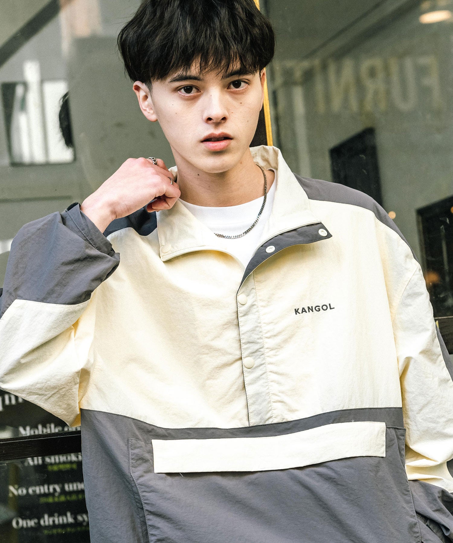 KANGOL カンゴール 別注コラボ オーバーサイズアノラックジャケット