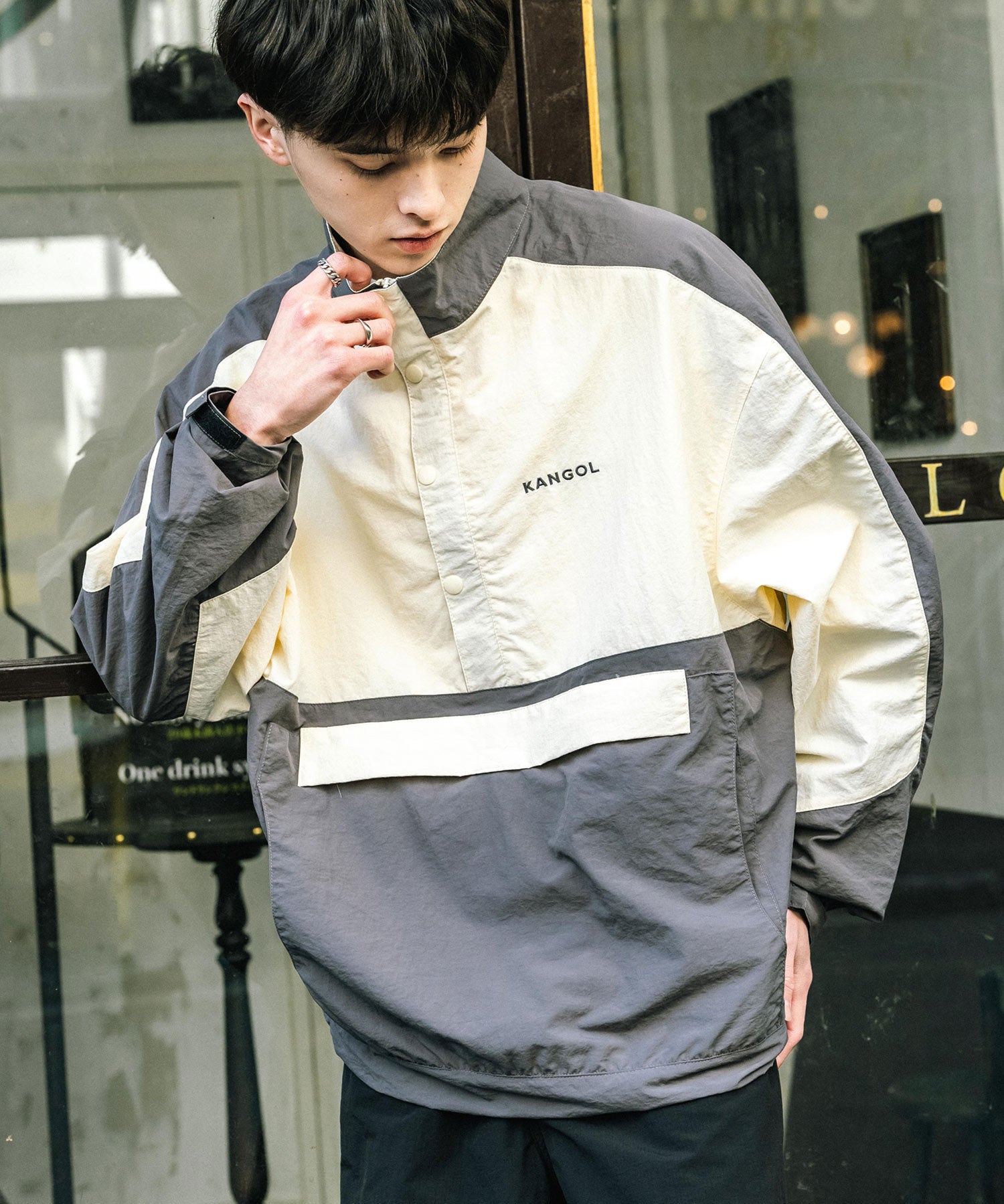 KANGOL カンゴール 別注コラボ オーバーサイズアノラックジャケット