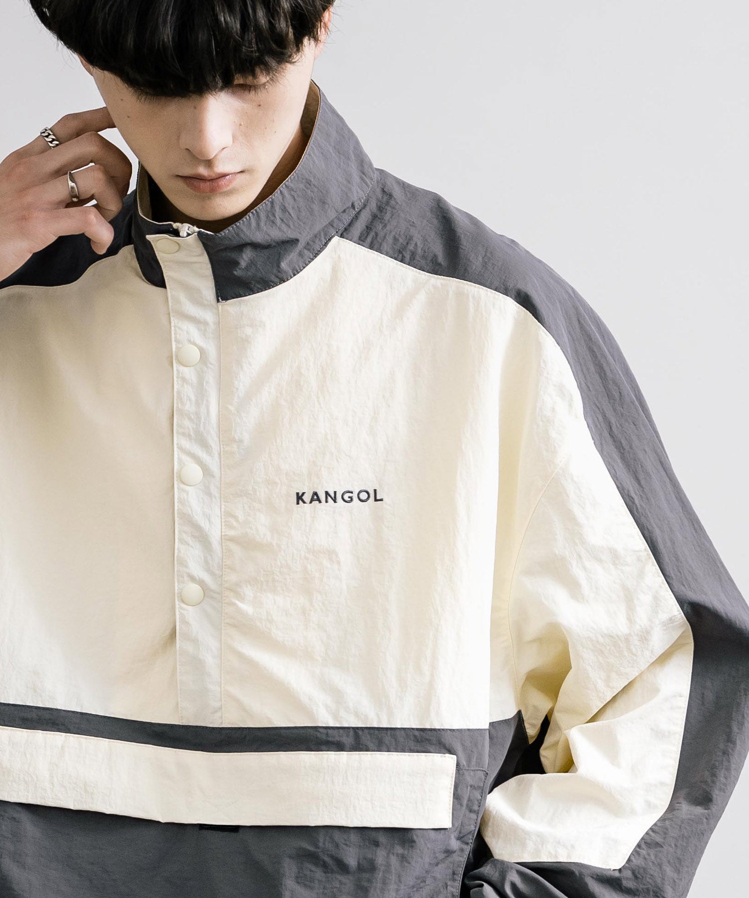 KANGOL カンゴール 別注コラボ オーバーサイズアノラックジャケット