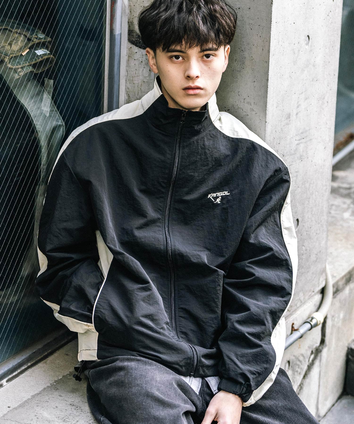 KANGOL カンゴール 別注コラボ オーバーサイズナイロントラックジャケット