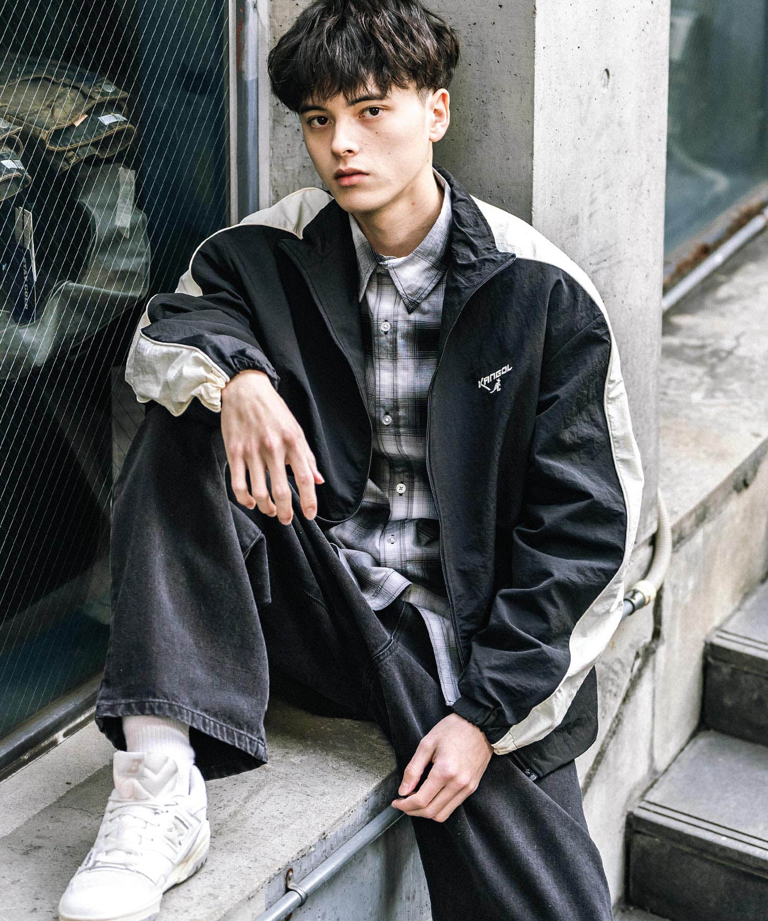 KANGOL カンゴール 別注コラボ オーバーサイズナイロントラックジャケット