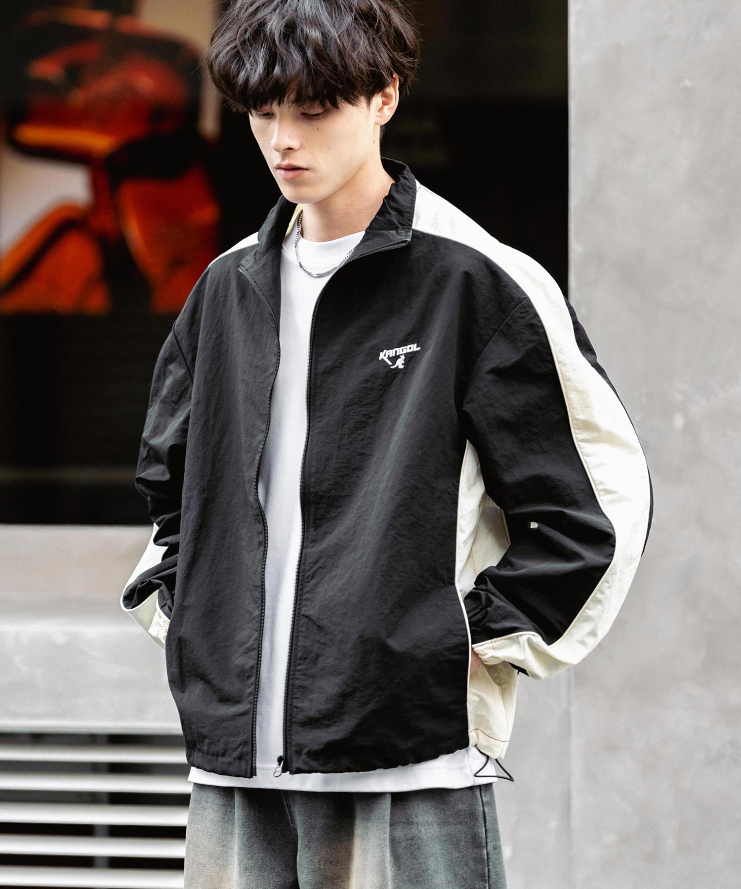 KANGOL カンゴール 別注コラボ オーバーサイズナイロントラックジャケット