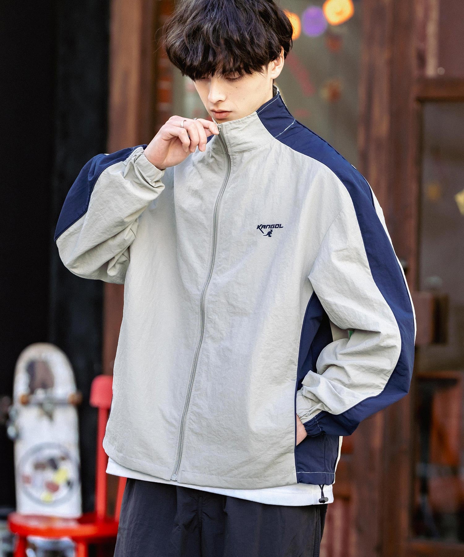 KANGOL カンゴール 別注コラボ オーバーサイズナイロントラックジャケット
