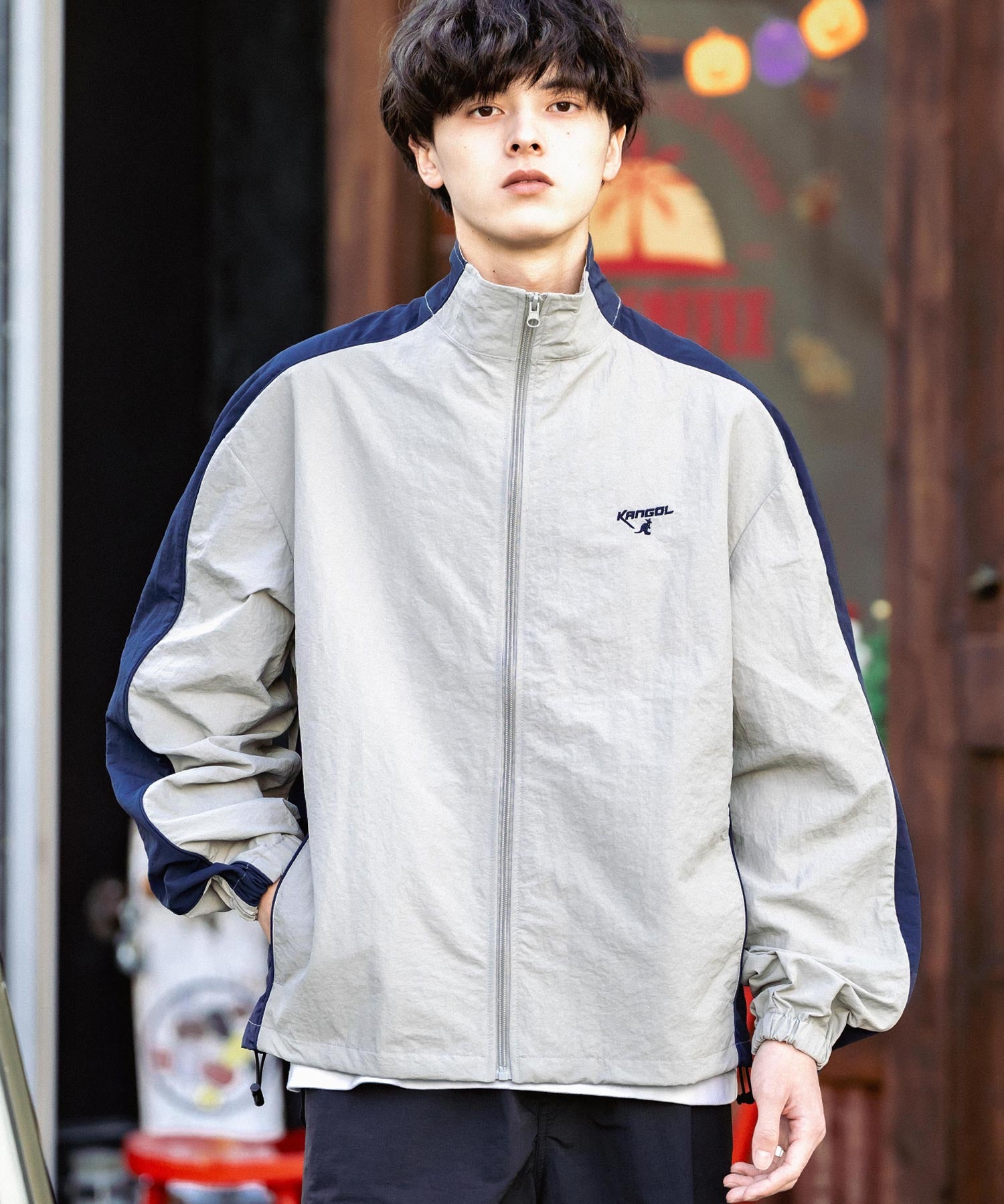 KANGOL カンゴール 別注コラボ オーバーサイズナイロントラックジャケット