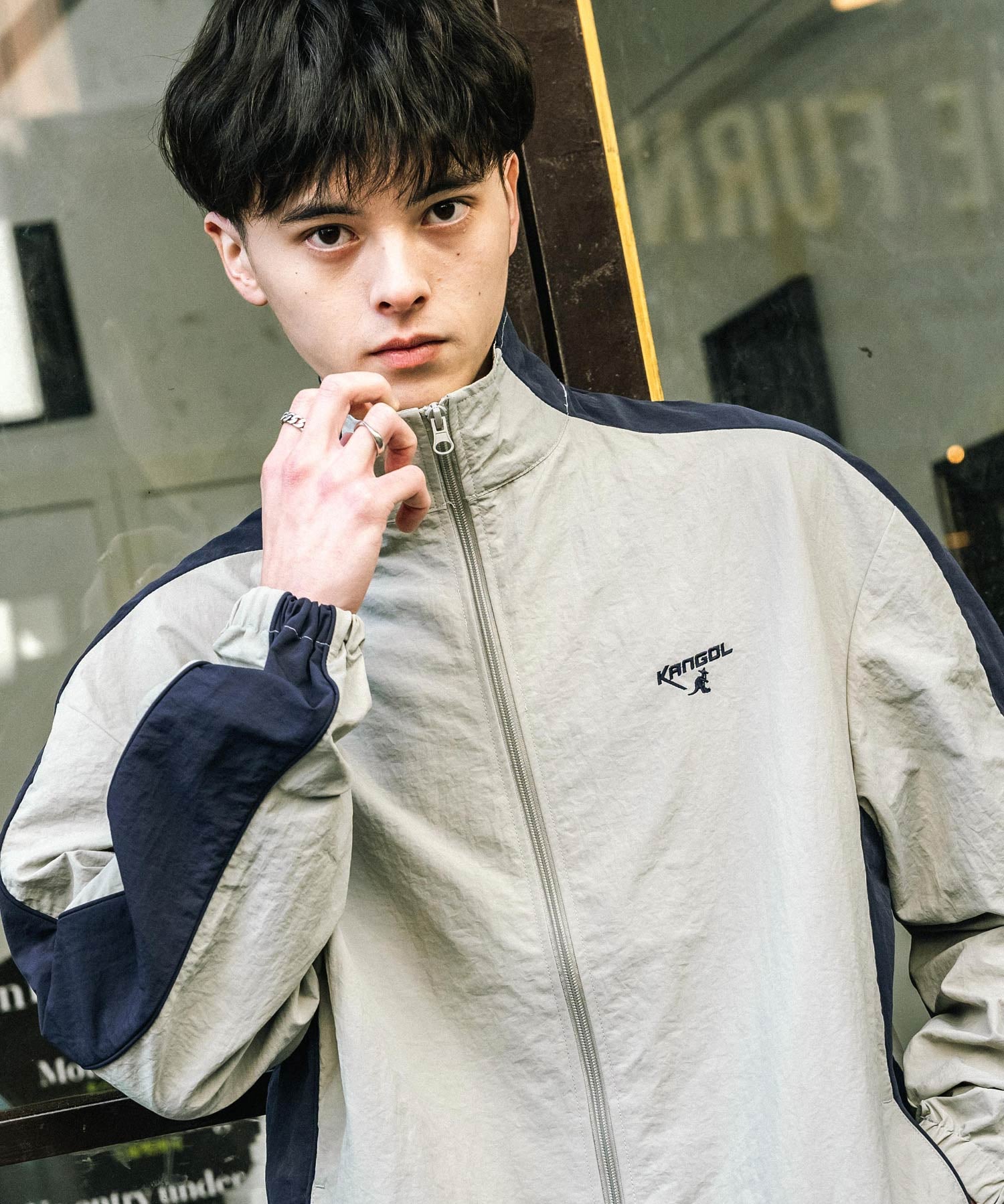 KANGOL カンゴール 別注コラボ オーバーサイズナイロントラックジャケット