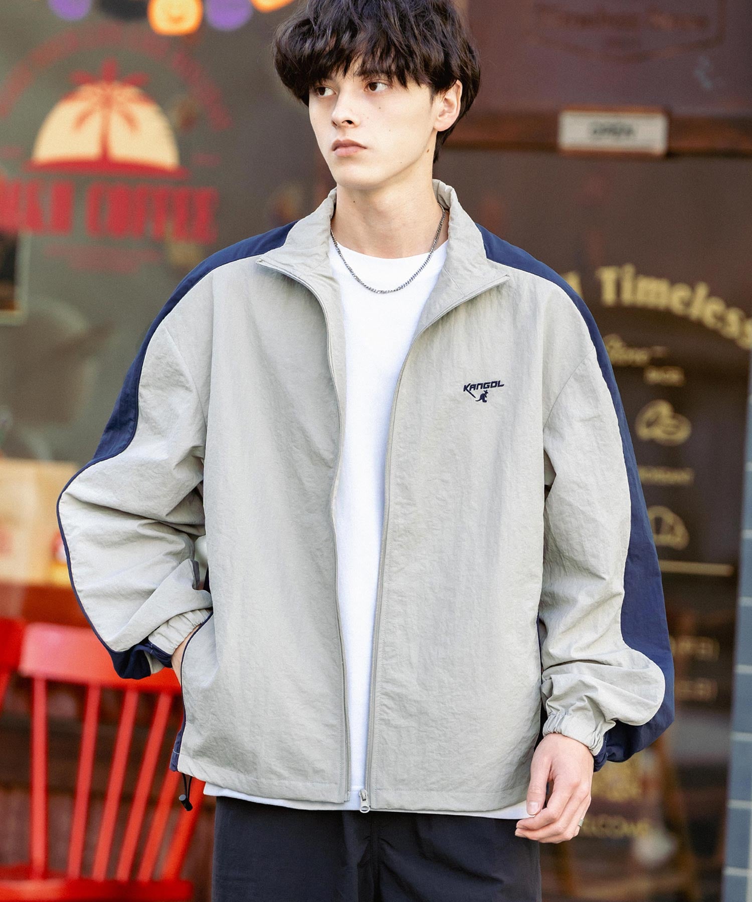 KANGOL カンゴール 別注コラボ オーバーサイズナイロントラックジャケット