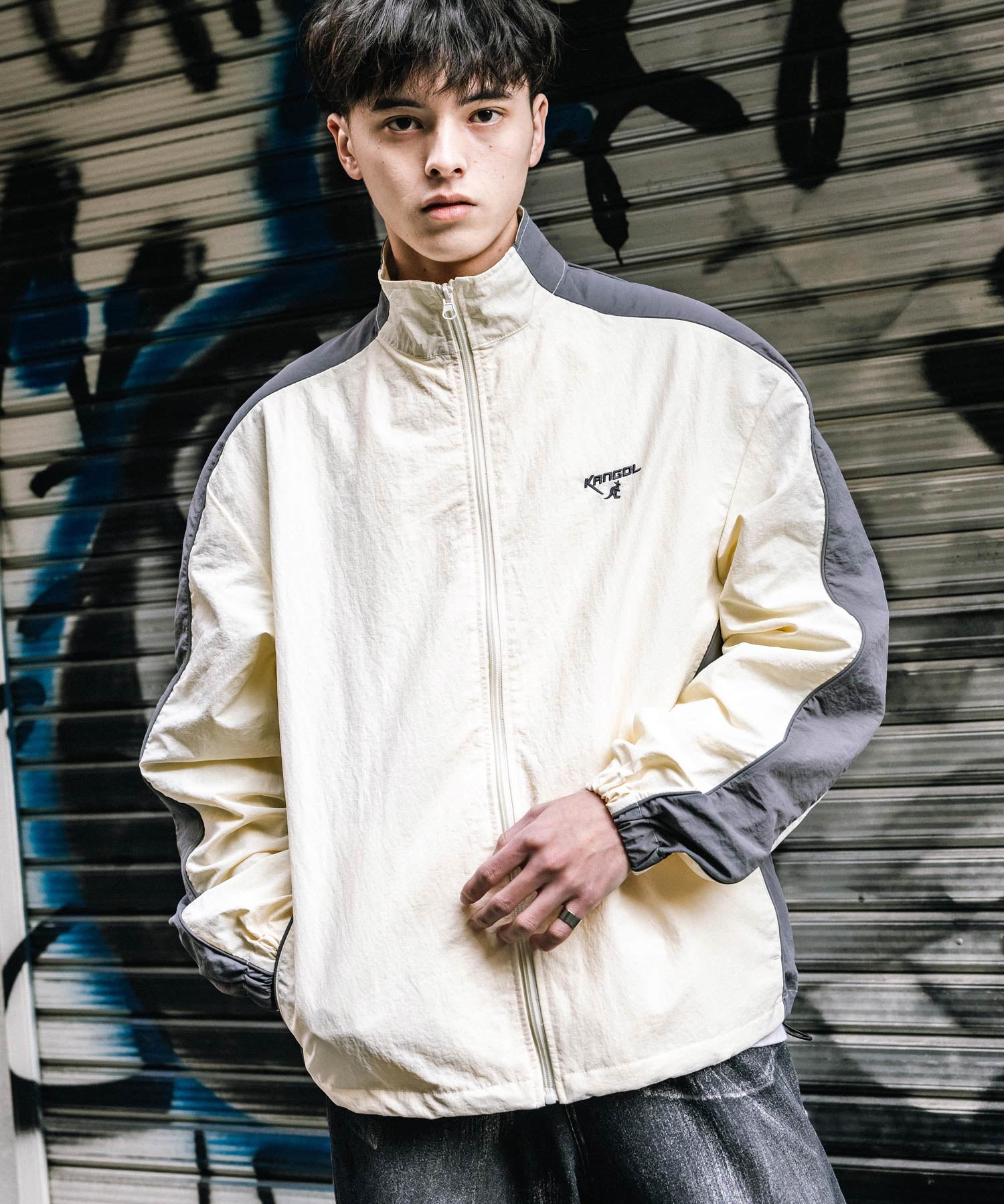 KANGOL カンゴール 別注コラボ オーバーサイズナイロントラックジャケット