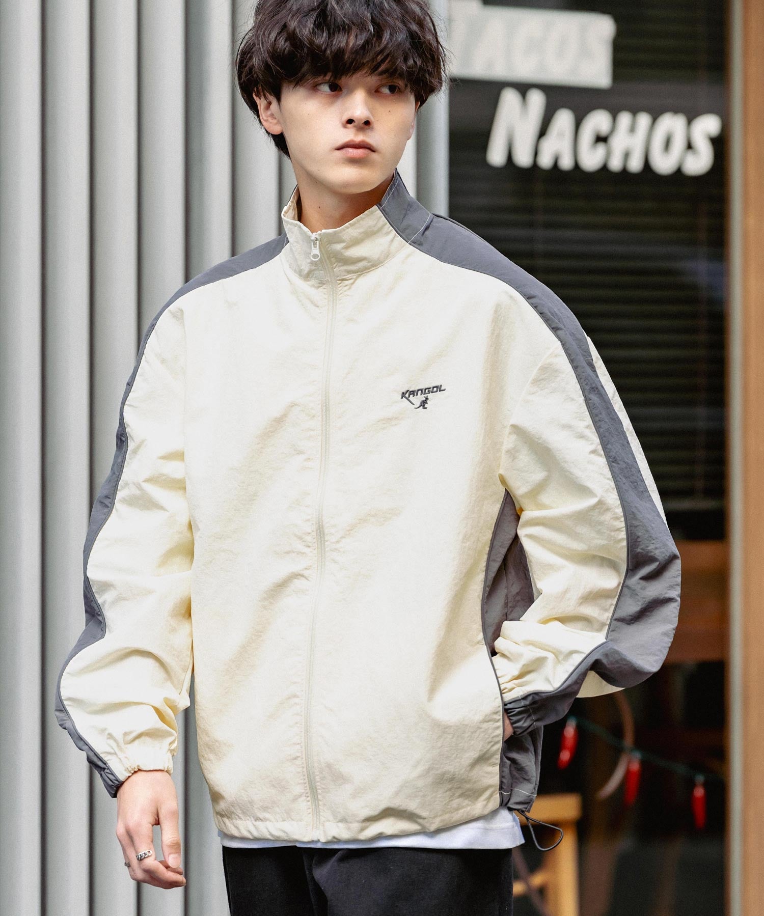 KANGOL カンゴール 別注コラボ オーバーサイズナイロントラックジャケット