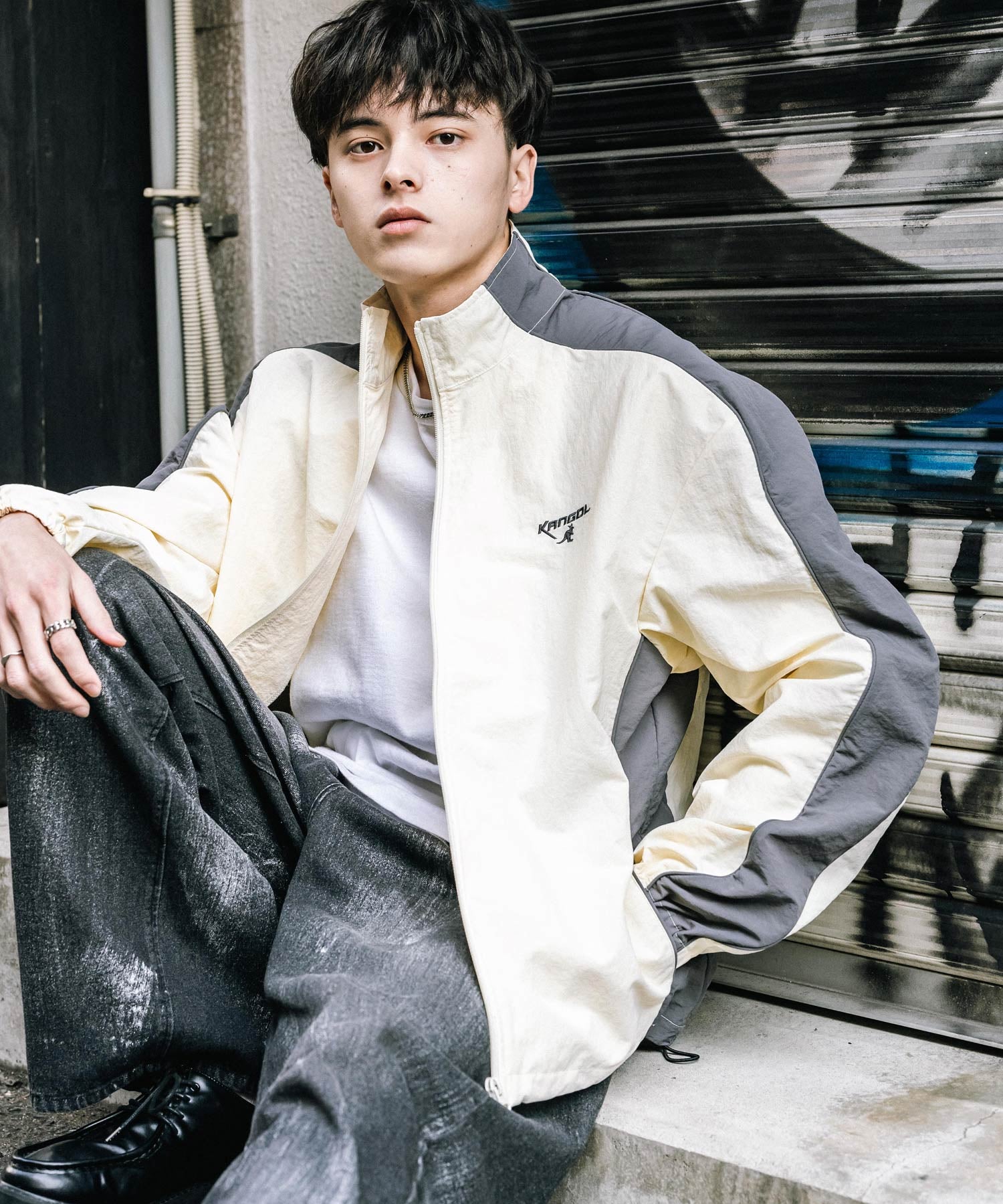 KANGOL カンゴール 別注コラボ オーバーサイズナイロントラックジャケット
