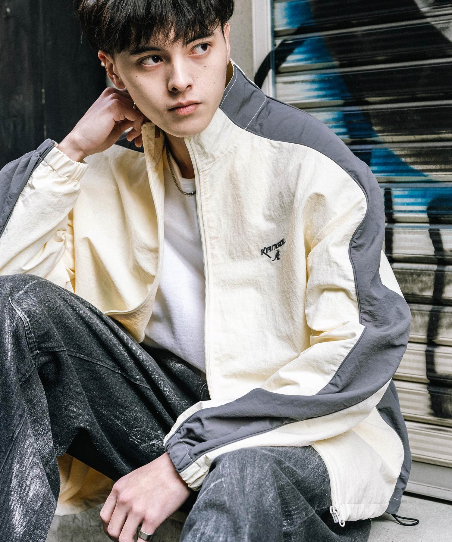 KANGOL カンゴール 別注コラボ オーバーサイズナイロントラックジャケット