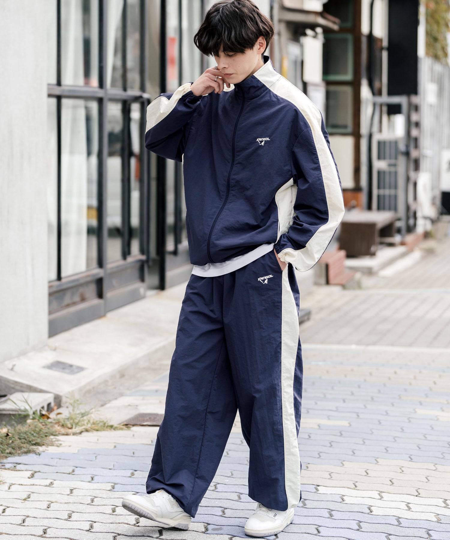KANGOL カンゴール 別注コラボ オーバーサイズナイロントラックジャケット