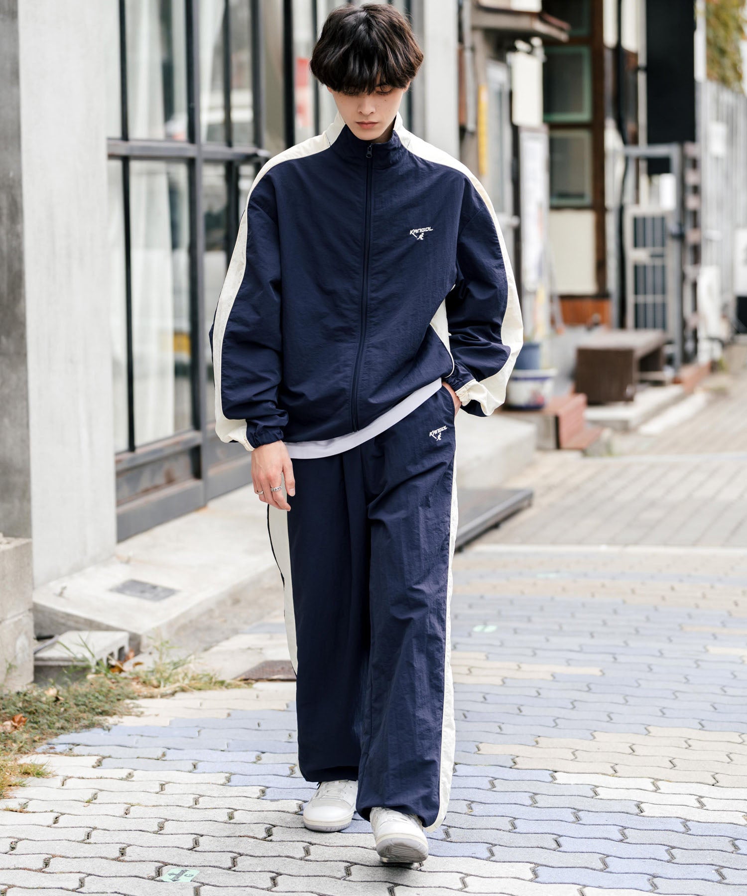 KANGOL カンゴール 別注コラボ オーバーサイズナイロントラックジャケット