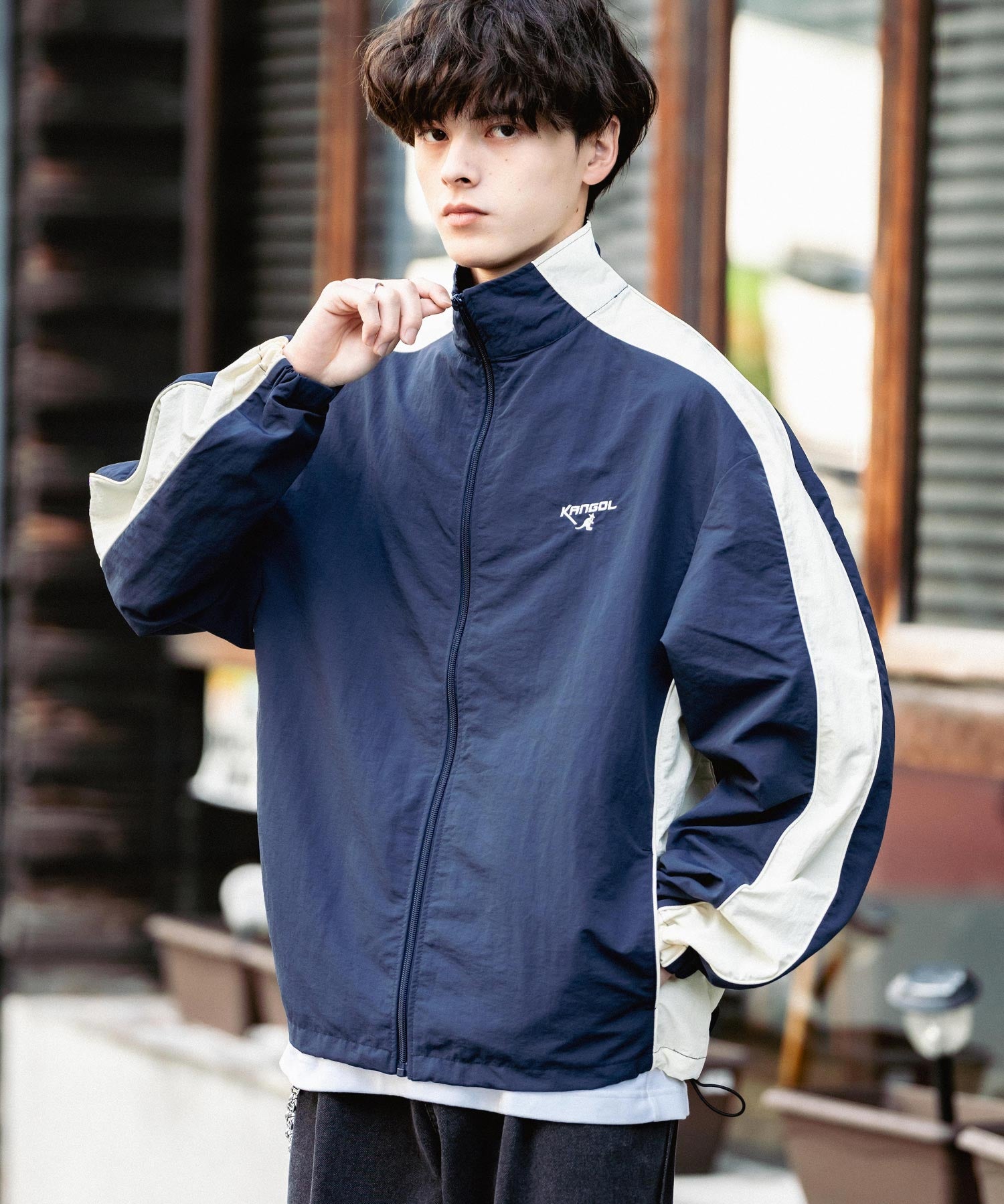 KANGOL カンゴール 別注コラボ オーバーサイズナイロントラックジャケット