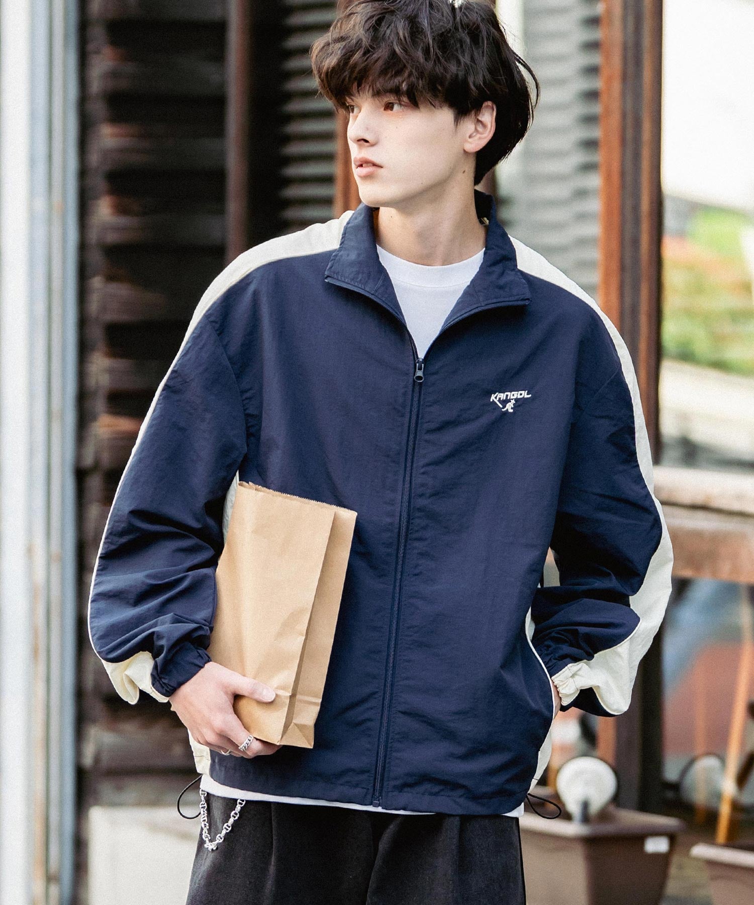 KANGOL カンゴール 別注コラボ オーバーサイズナイロントラックジャケット