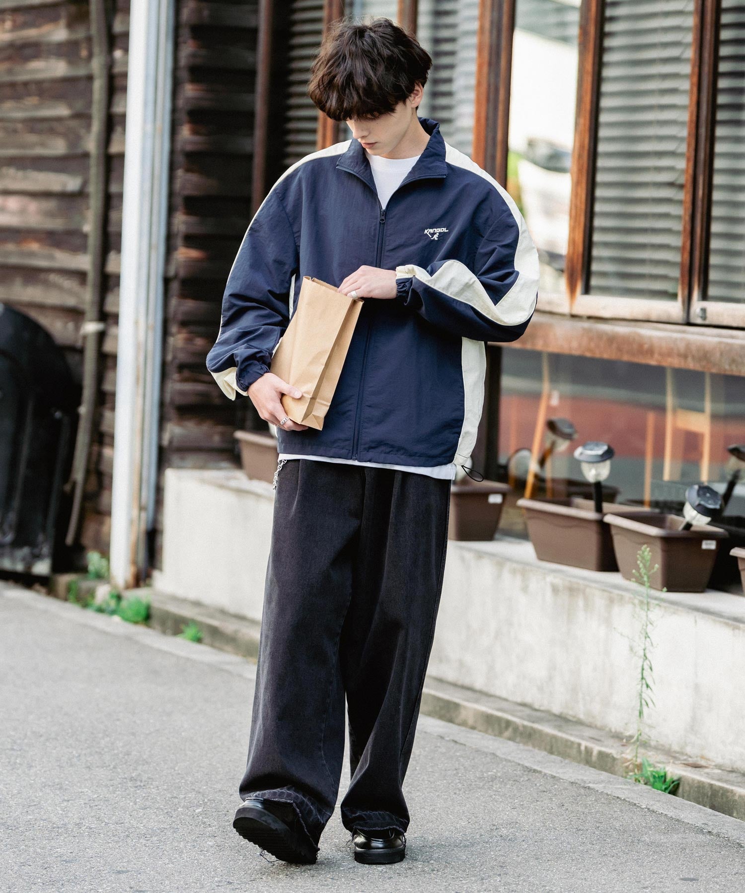 KANGOL カンゴール 別注コラボ オーバーサイズナイロントラックジャケット