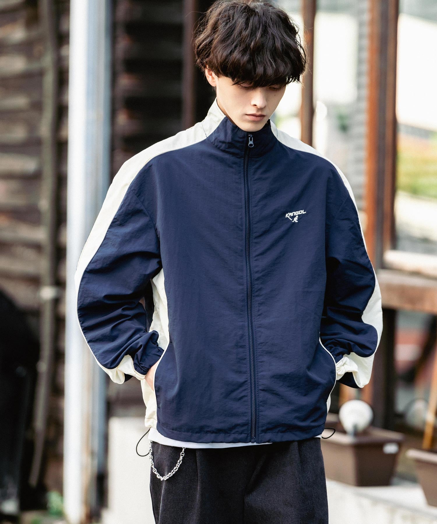 KANGOL カンゴール 別注コラボ オーバーサイズナイロントラックジャケット