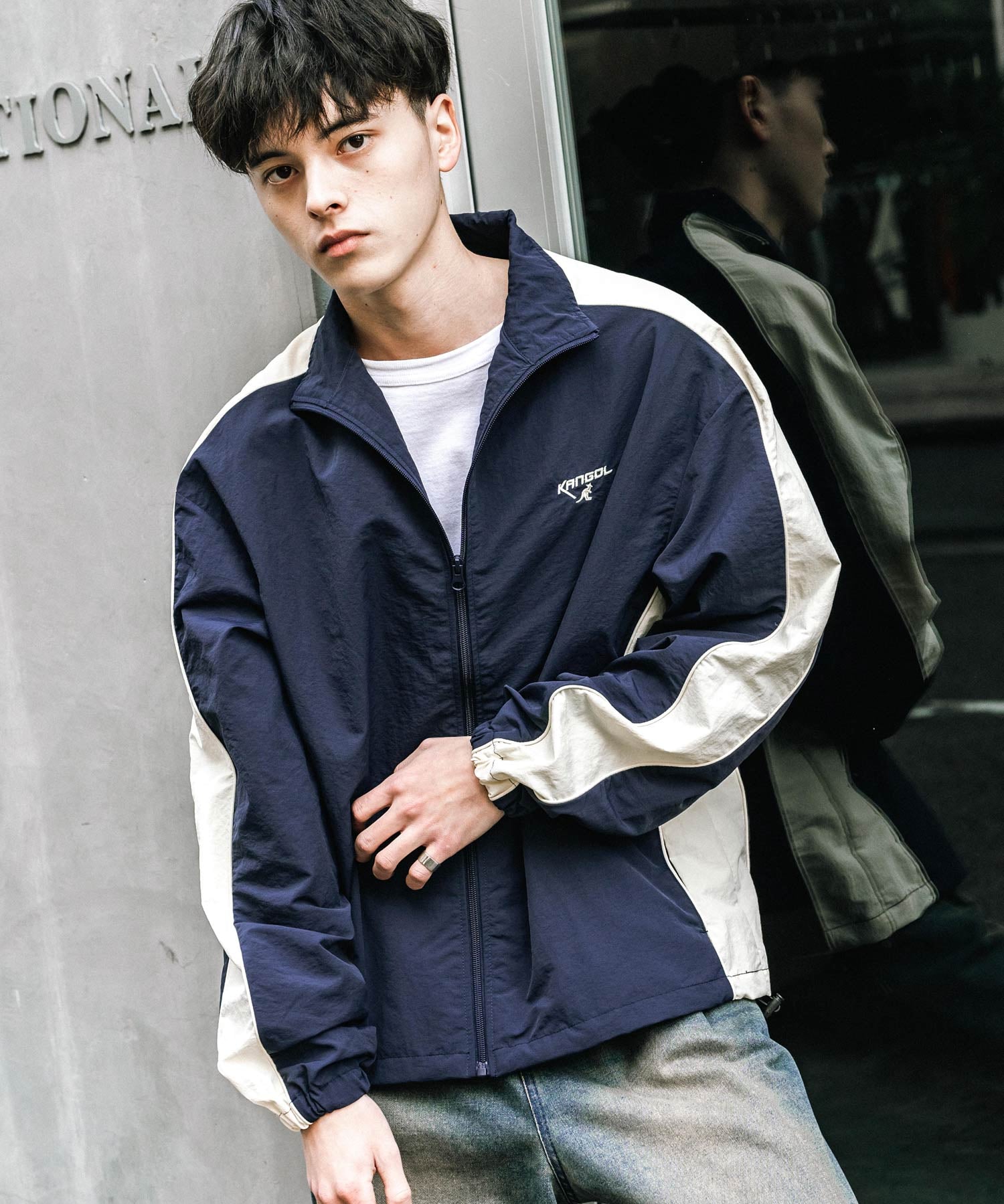 KANGOL カンゴール 別注コラボ オーバーサイズナイロントラックジャケット