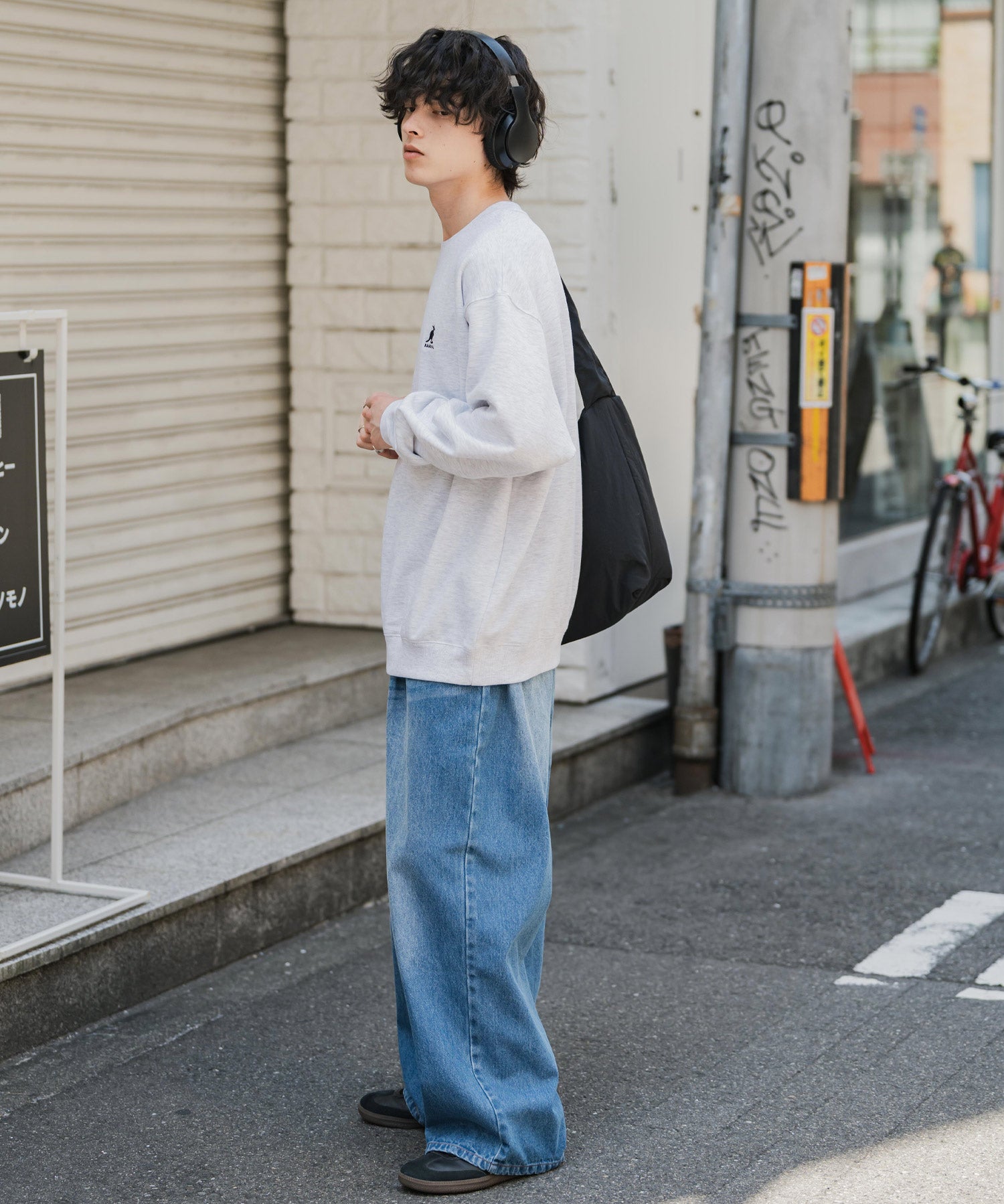 新色追加 KANGOL カンゴール 別注コラボ オーバーサイズ裏起毛ワンポイントロゴ刺繍スウェット 13836 【セットアップ可能】