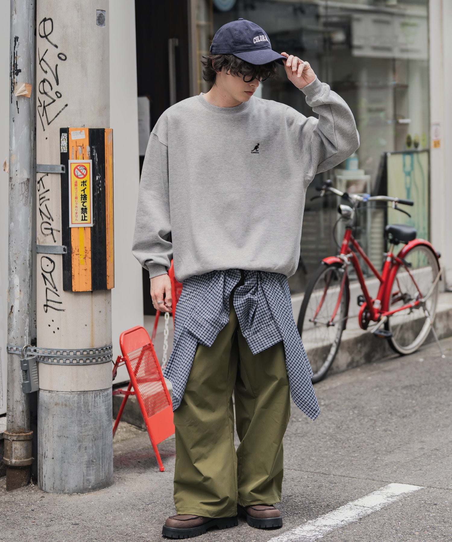 新色追加 KANGOL カンゴール 別注コラボ オーバーサイズ裏起毛ワンポイントロゴ刺繍スウェット 13836 【セットアップ可能】