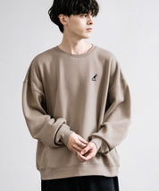 新色追加 KANGOL カンゴール 別注コラボ オーバーサイズ裏起毛ワンポイントロゴ刺繍スウェット 13836