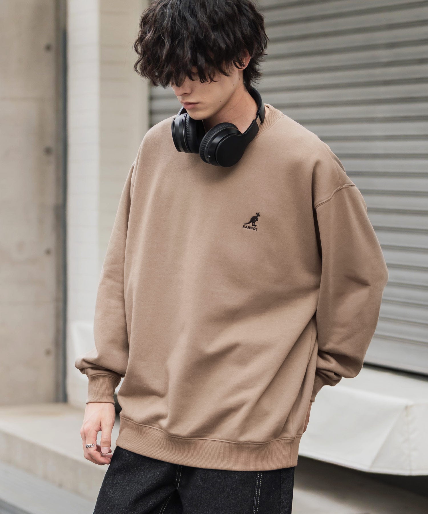 新色追加 KANGOL カンゴール 別注コラボ オーバーサイズ裏起毛ワンポイントロゴ刺繍スウェット 13836 【セットアップ可能】