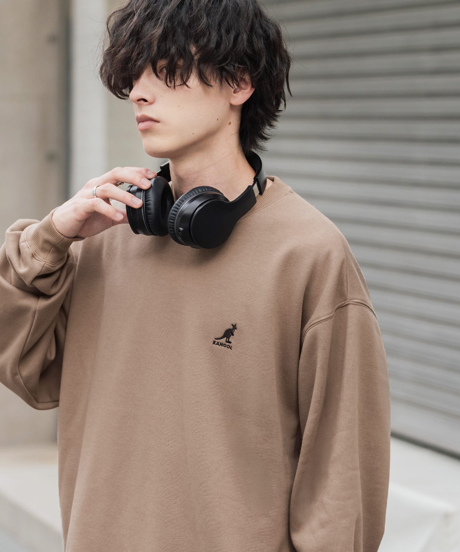 新色追加 KANGOL カンゴール 別注コラボ オーバーサイズ裏起毛ワンポイントロゴ刺繍スウェット 13836 【セットアップ可能】