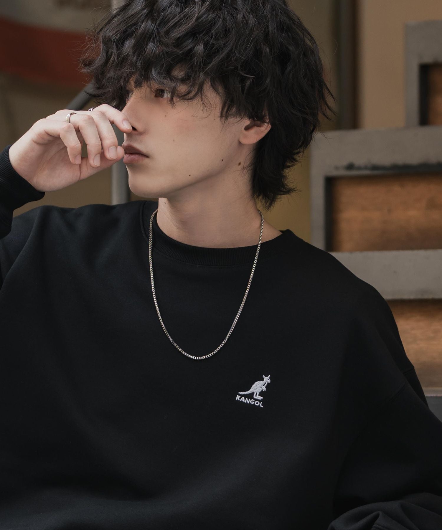 新色追加 KANGOL カンゴール 別注コラボ オーバーサイズ裏起毛ワンポイントロゴ刺繍スウェット 13836 【セットアップ可能】