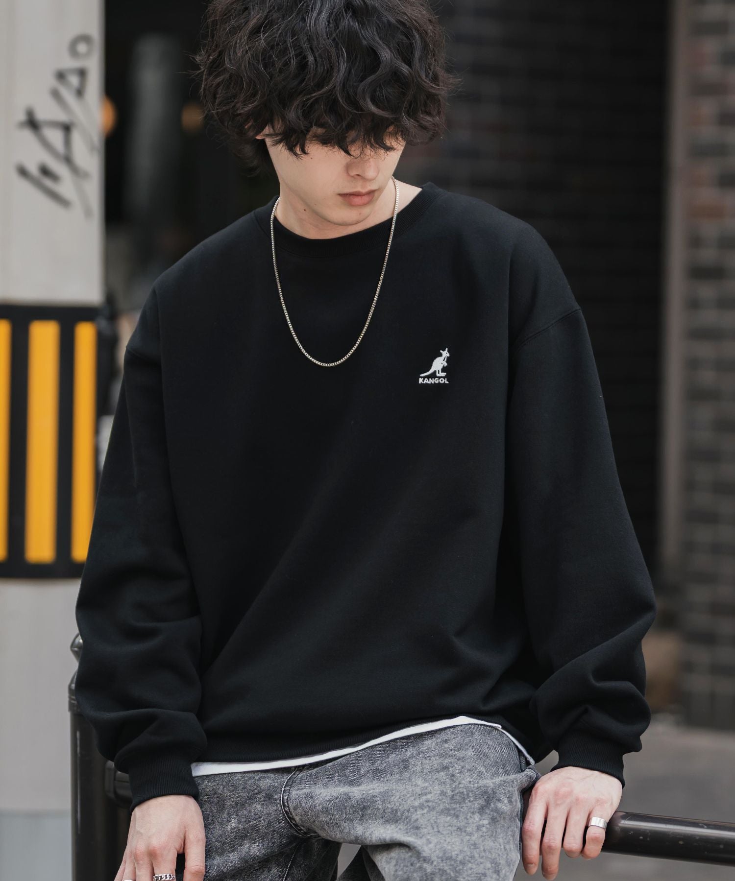 新色追加 KANGOL カンゴール 別注コラボ オーバーサイズ裏起毛ワンポイントロゴ刺繍スウェット 13836 【セットアップ可能】