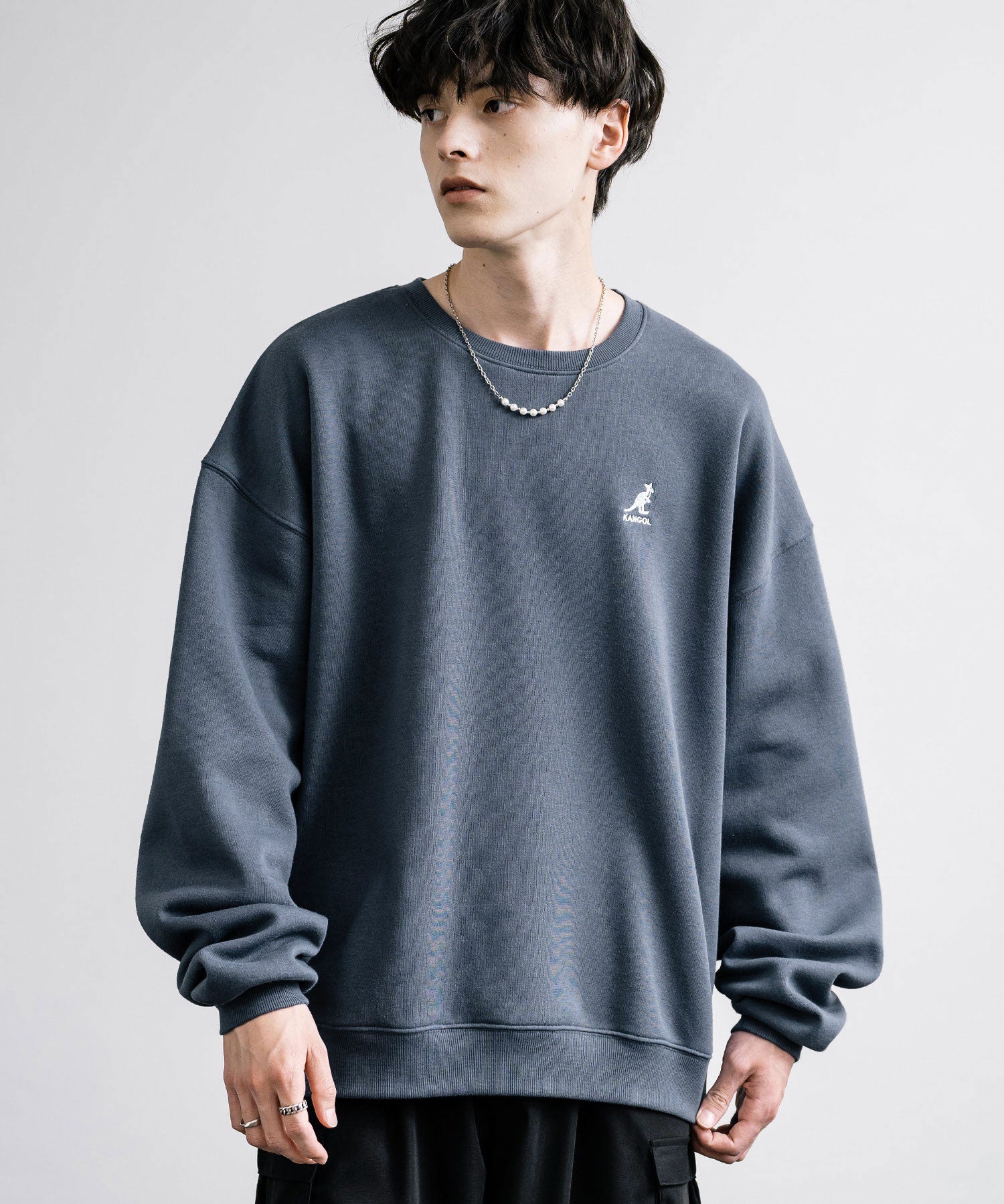 新色追加 KANGOL カンゴール 別注コラボ オーバーサイズ裏起毛ワンポイントロゴ刺繍スウェット 13836
