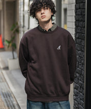 新色追加 KANGOL カンゴール 別注コラボ オーバーサイズ裏起毛ワンポイントロゴ刺繍スウェット 13836 【セットアップ可能】