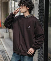 新色追加 KANGOL カンゴール 別注コラボ オーバーサイズ裏起毛ワンポイントロゴ刺繍スウェット 13836 【セットアップ可能】