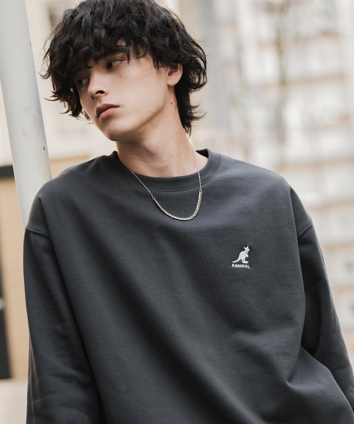新色追加 KANGOL カンゴール 別注コラボ オーバーサイズ裏起毛ワンポイントロゴ刺繍スウェット 13836 【セットアップ可能】