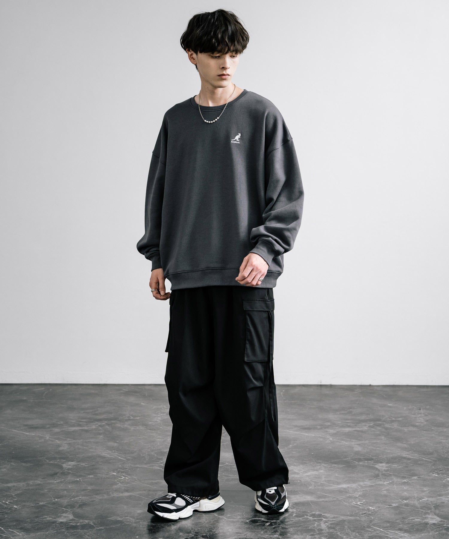新色追加 KANGOL カンゴール 別注コラボ オーバーサイズ裏起毛ワンポイントロゴ刺繍スウェット 13836