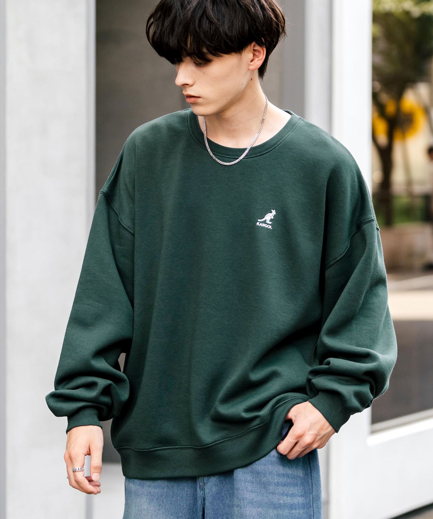 新色追加 KANGOL カンゴール 別注コラボ オーバーサイズ裏起毛ワンポイントロゴ刺繍スウェット 13836