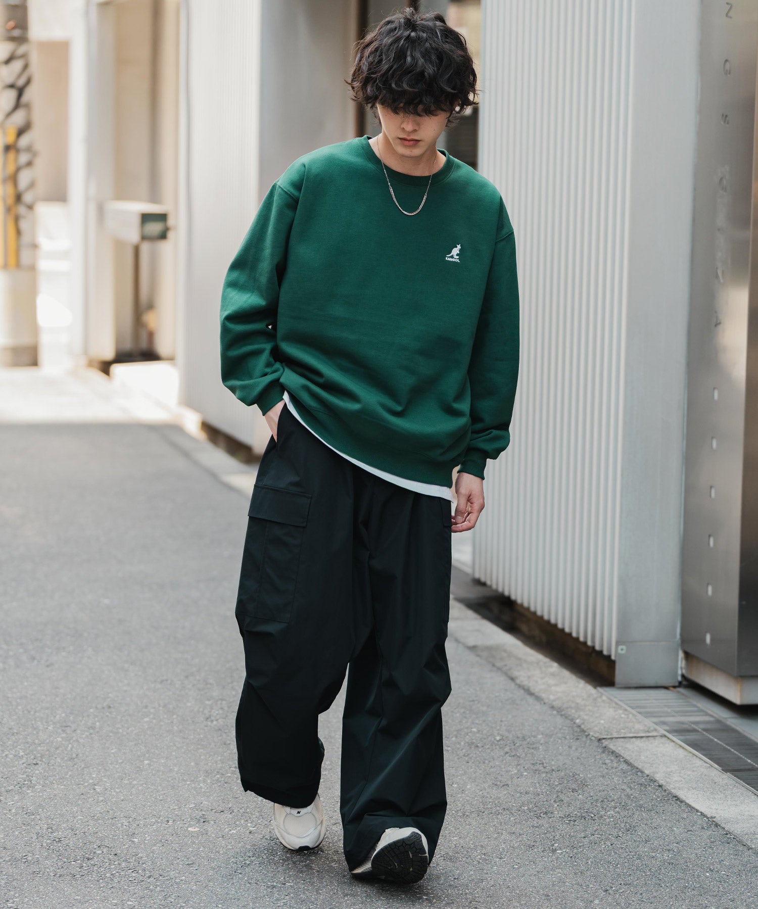 新色追加 KANGOL カンゴール 別注コラボ オーバーサイズ裏起毛ワンポイントロゴ刺繍スウェット 13836 【セットアップ可能】