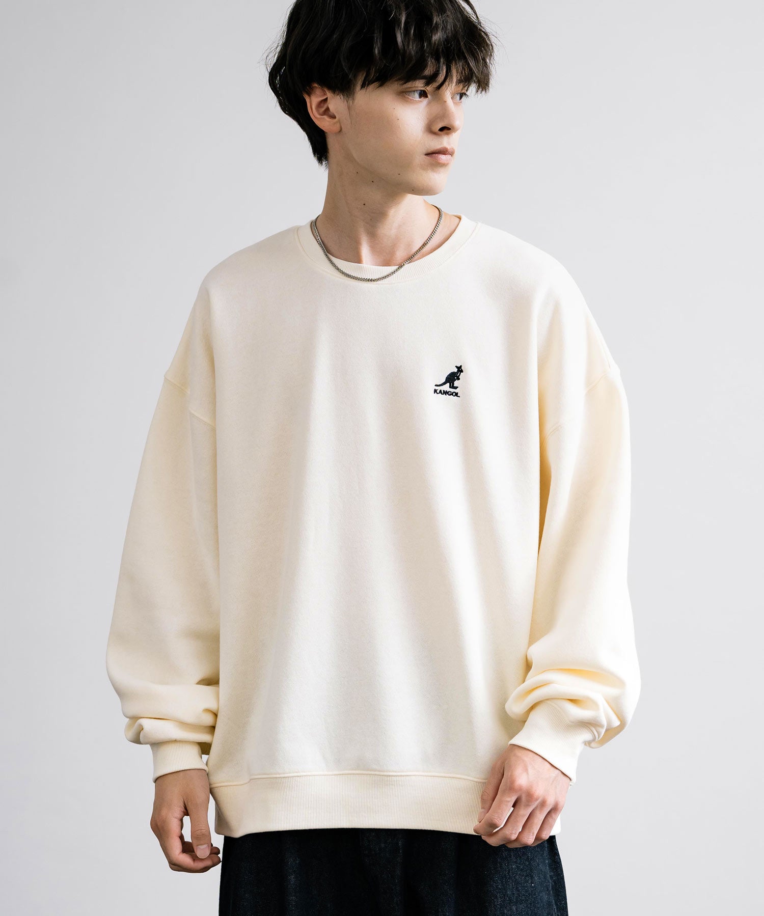 新色追加 KANGOL カンゴール 別注コラボ オーバーサイズ裏起毛ワンポイントロゴ刺繍スウェット 13836