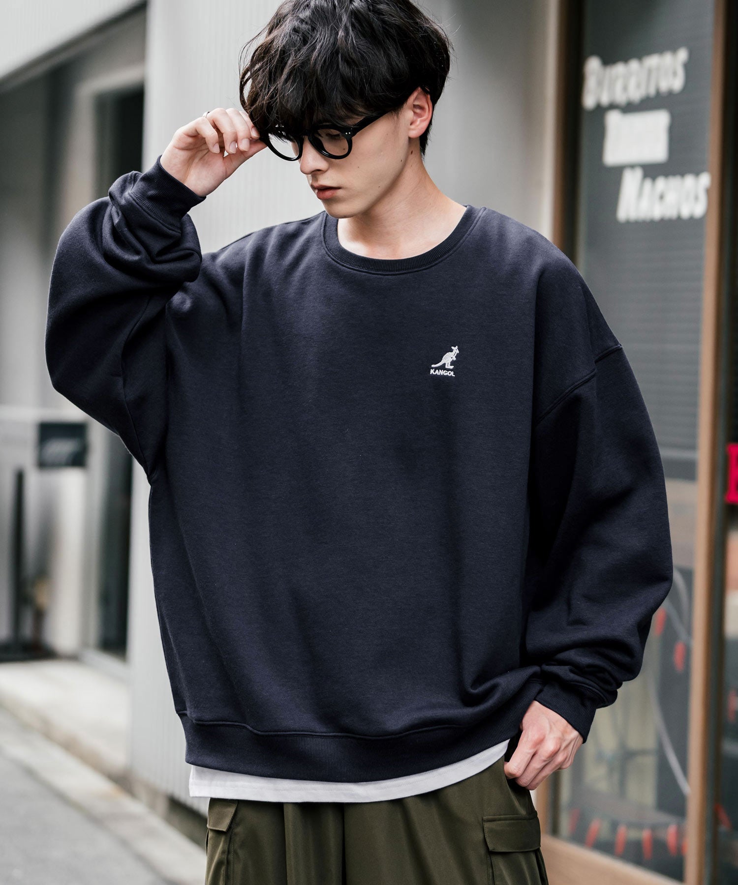 新色追加 KANGOL カンゴール 別注コラボ オーバーサイズ裏起毛ワンポイントロゴ刺繍スウェット 13836