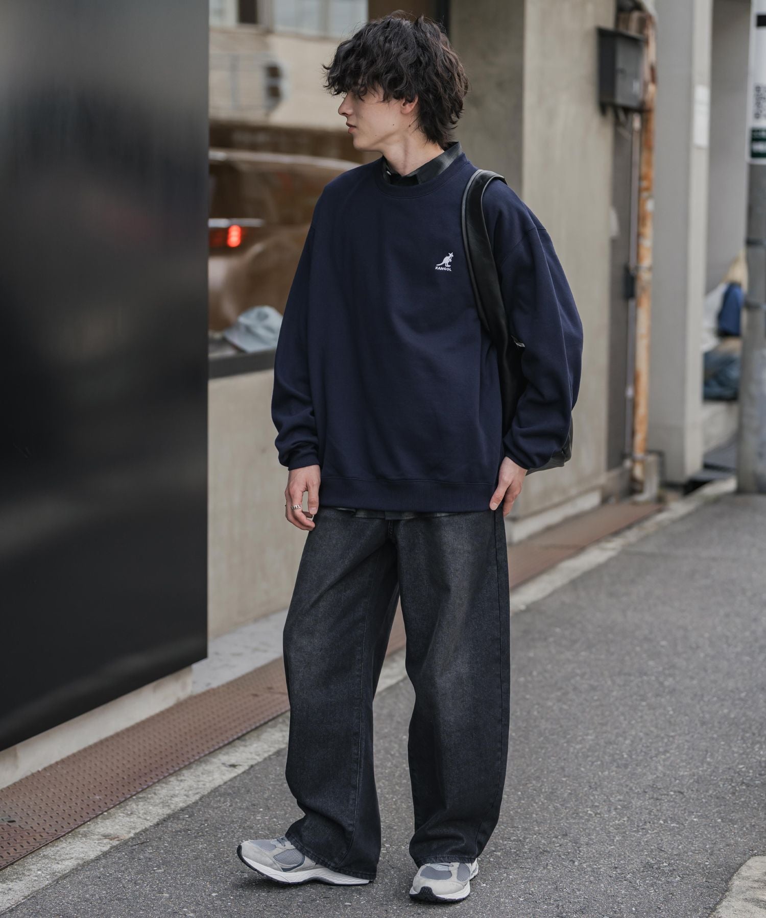 新色追加 KANGOL カンゴール 別注コラボ オーバーサイズ裏起毛ワンポイントロゴ刺繍スウェット 13836 【セットアップ可能】