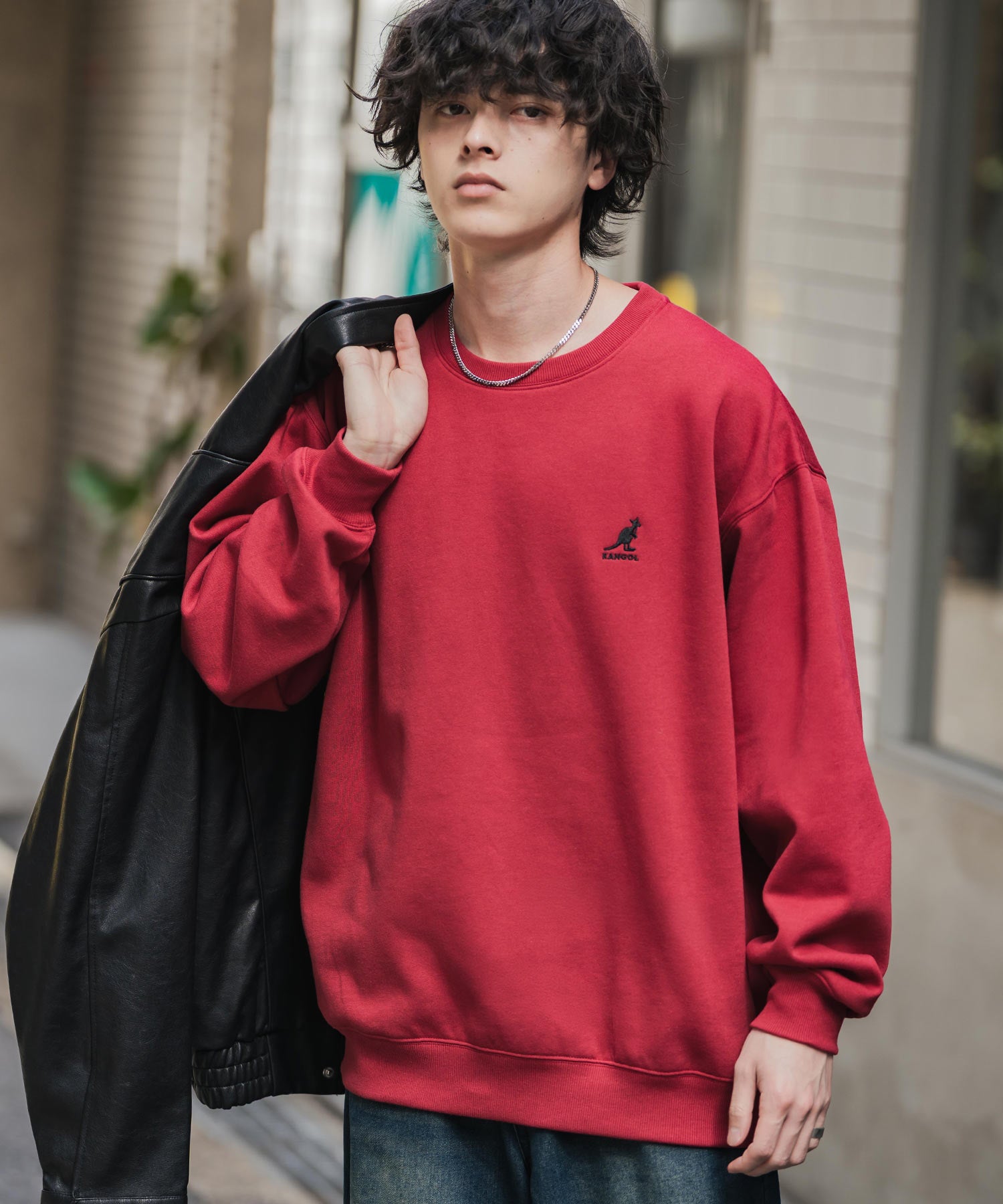 新色追加 KANGOL カンゴール 別注コラボ オーバーサイズ裏起毛ワンポイントロゴ刺繍スウェット 13836 【セットアップ可能】