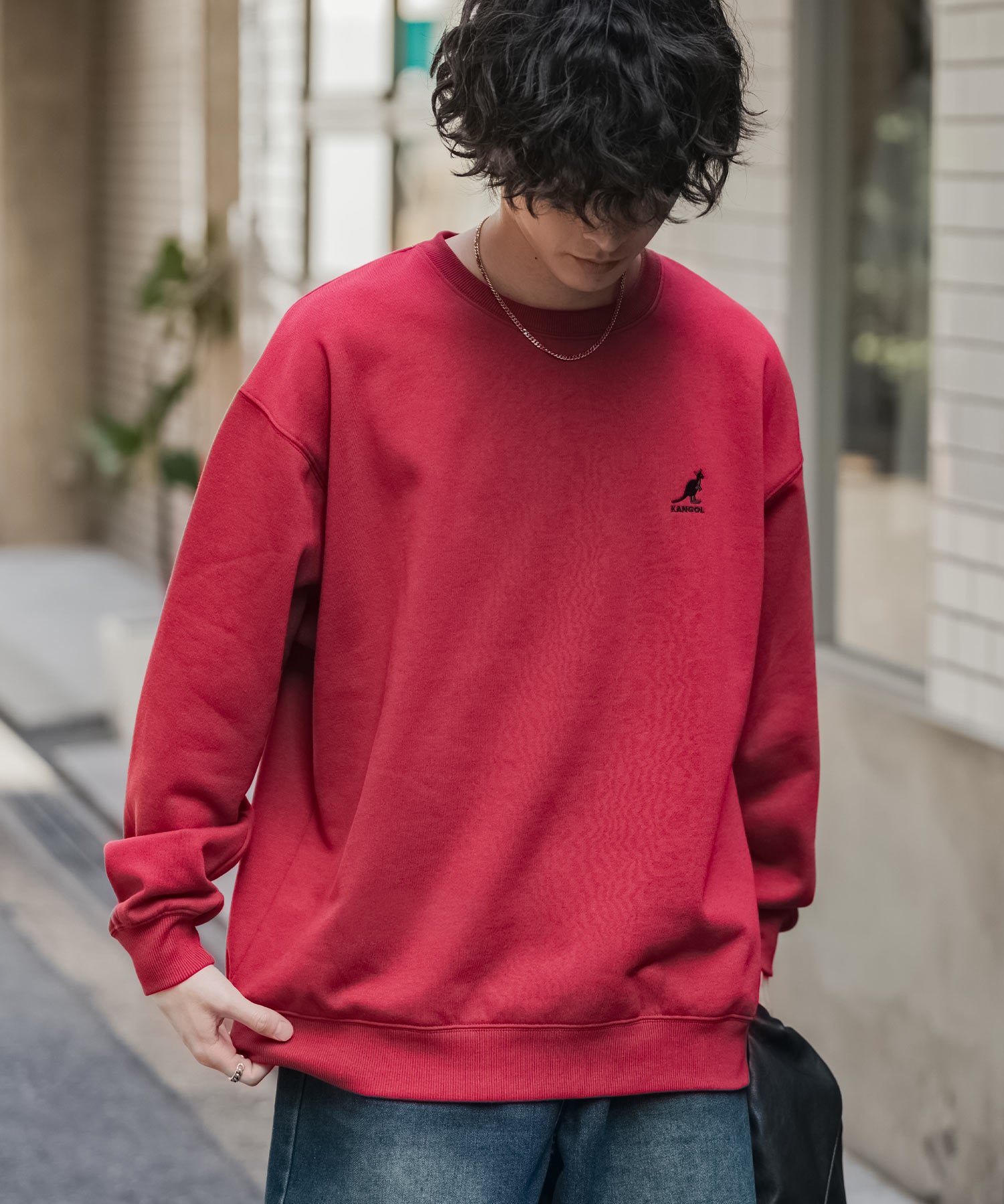 新色追加 KANGOL カンゴール 別注コラボ オーバーサイズ裏起毛ワンポイントロゴ刺繍スウェット 13836 【セットアップ可能】