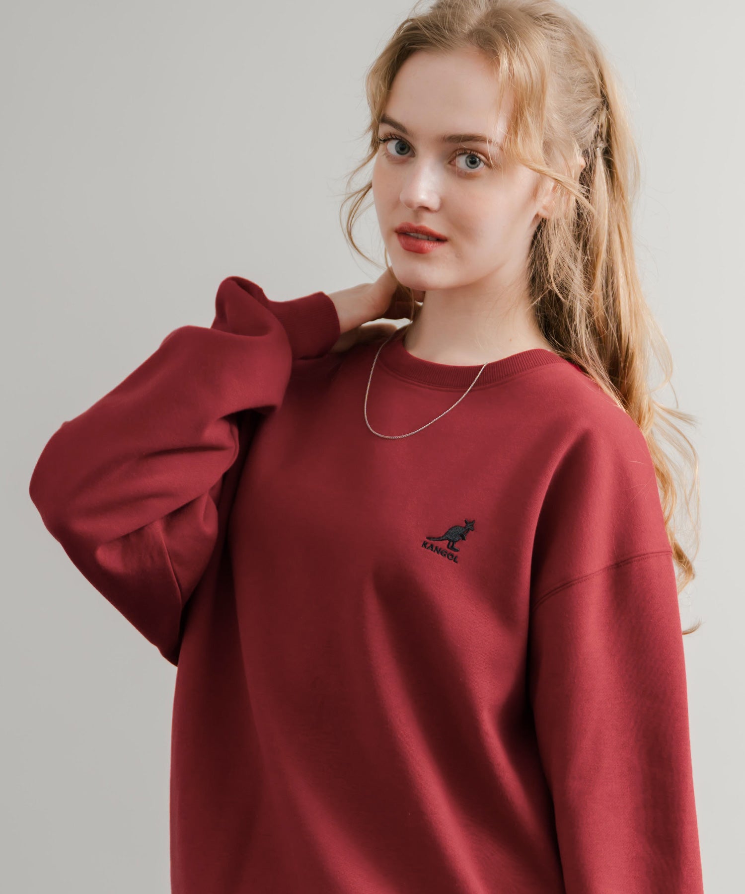 新色追加 KANGOL カンゴール 別注コラボ オーバーサイズ裏起毛ワンポイントロゴ刺繍スウェット 13836