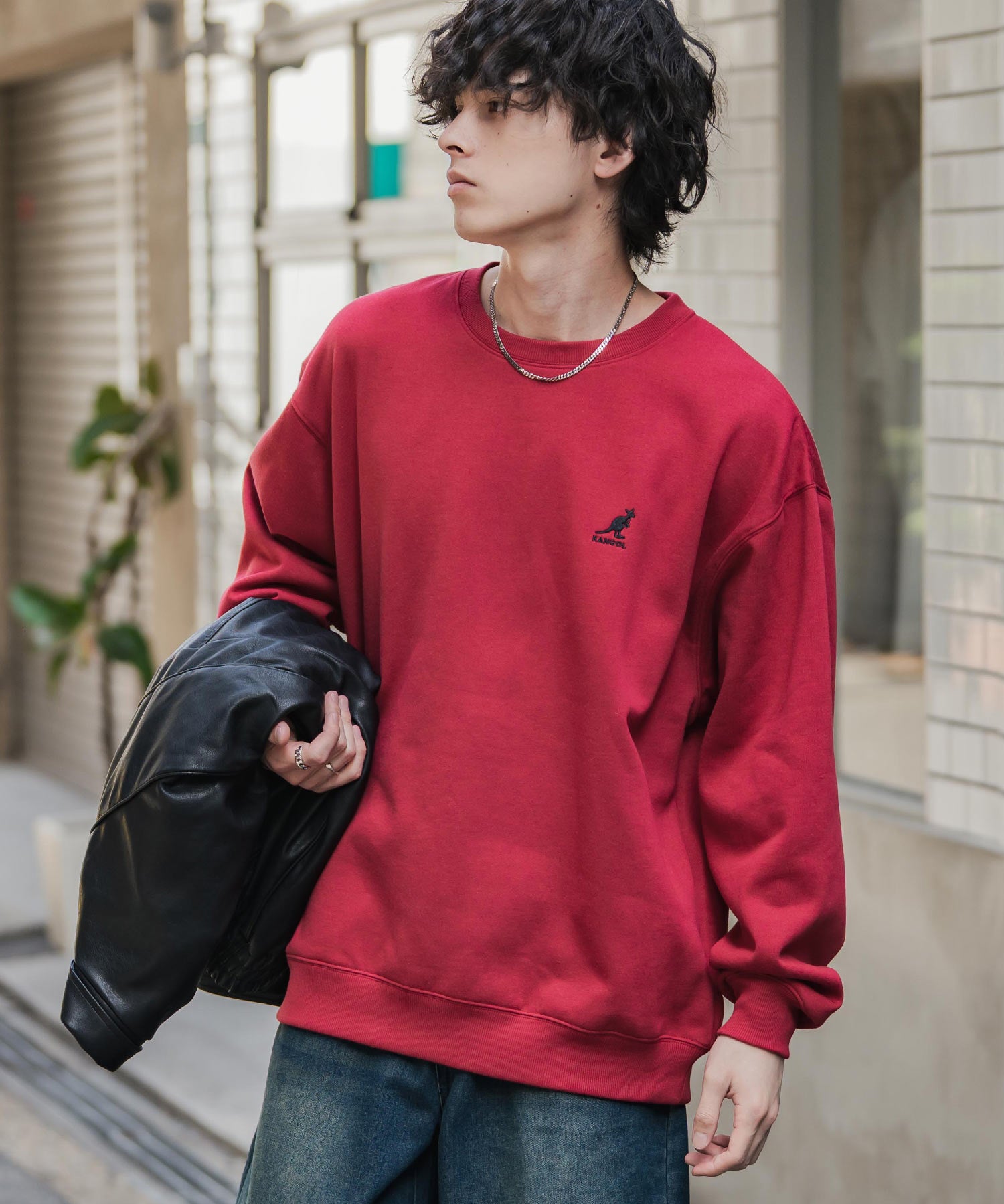 新色追加 KANGOL カンゴール 別注コラボ オーバーサイズ裏起毛ワンポイントロゴ刺繍スウェット 13836 【セットアップ可能】