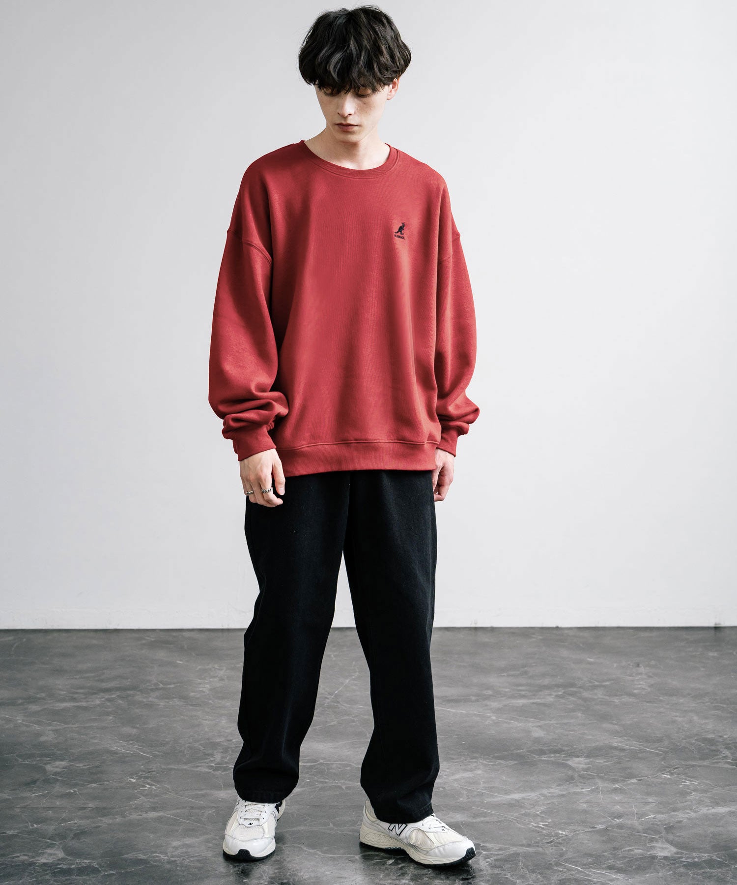 新色追加 KANGOL カンゴール 別注コラボ オーバーサイズ裏起毛ワンポイントロゴ刺繍スウェット 13836