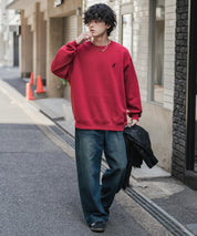 新色追加 KANGOL カンゴール 別注コラボ オーバーサイズ裏起毛ワンポイントロゴ刺繍スウェット 13836 【セットアップ可能】