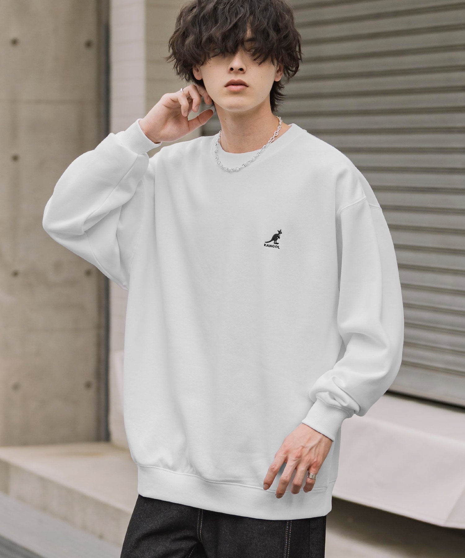 新色追加 KANGOL カンゴール 別注コラボ オーバーサイズ裏起毛ワンポイントロゴ刺繍スウェット 13836 【セットアップ可能】