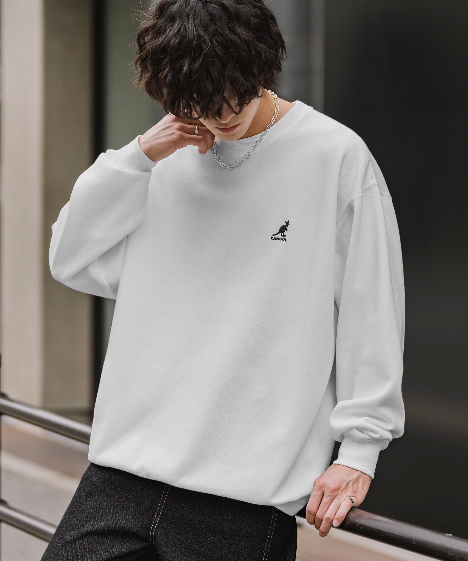新色追加 KANGOL カンゴール 別注コラボ オーバーサイズ裏起毛ワンポイントロゴ刺繍スウェット 13836 【セットアップ可能】