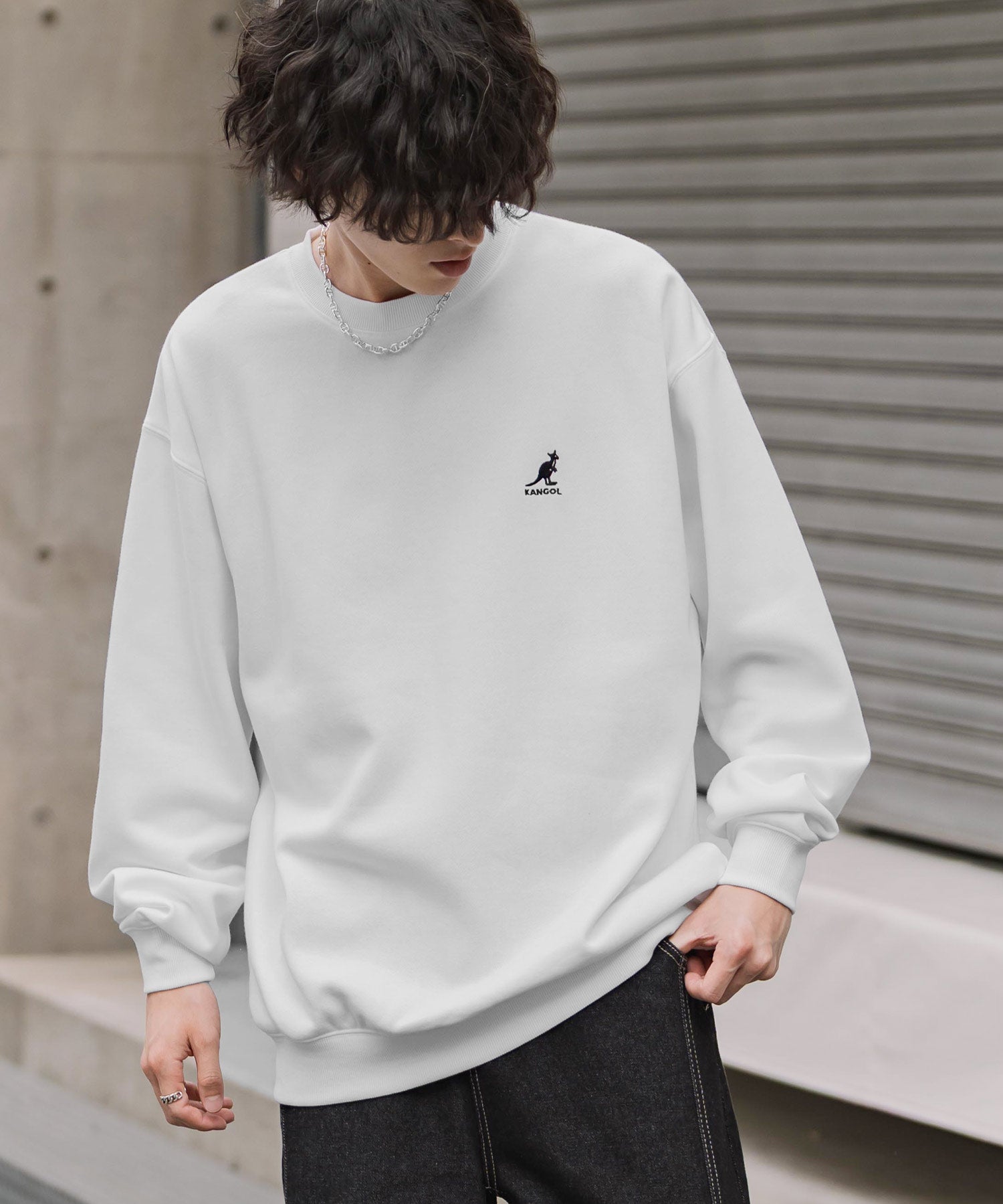 新色追加 KANGOL カンゴール 別注コラボ オーバーサイズ裏起毛ワンポイントロゴ刺繍スウェット 13836 【セットアップ可能】